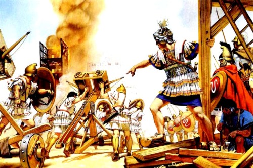 Александр Великий при осаде Тира (332 г. до н.э.).