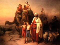 Авраам в сопровождении семьи